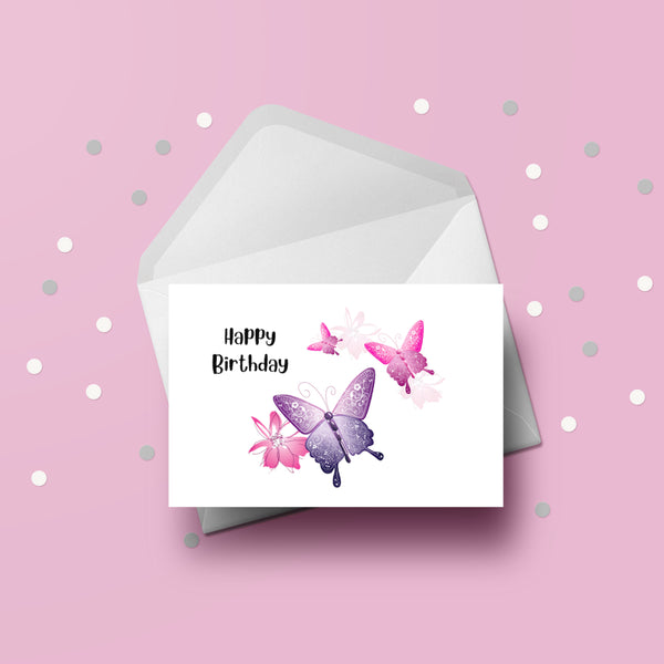 Butterfly 02 Birthday Card