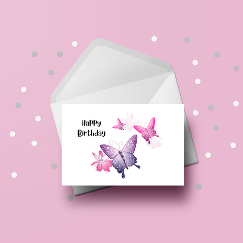 Butterfly 02 Birthday Card