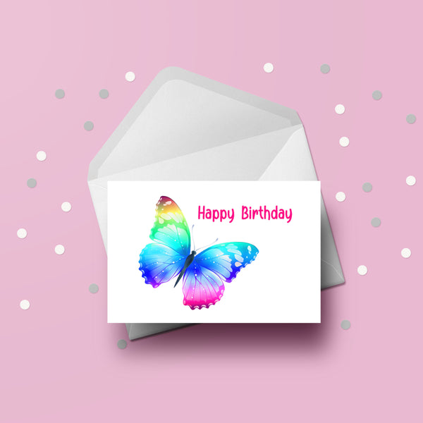 Butterfly Birthday Card 03 - Butterflies Card