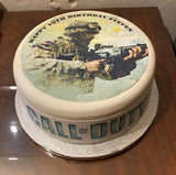 Call of Duty 02 Edible Icing Cake Topper or Ribbon