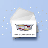Cadillac Logo Birthday Card