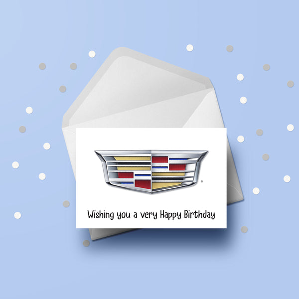 Cadillac Logo Birthday Card
