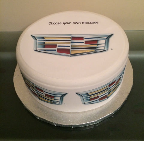 Cadillac Logo Edible Icing Cake Topper