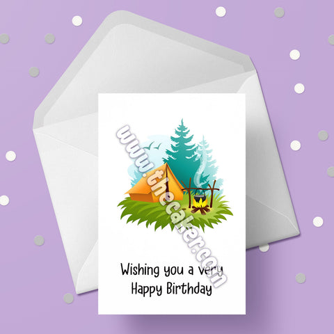 Camping Birthday Card 01