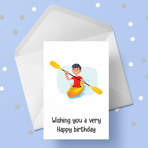 Canoe, Kayak Birthday Card