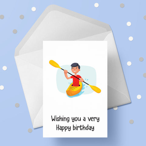 Canoe Birthday Card