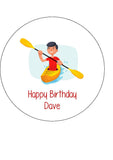 Canoe Edible Icing Cake topper or Ribbon