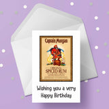 Captain Morgan Spiced Rum Birthday Card