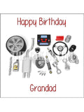 Car Mechanic Engine Parts Edible Icing Cake Topper or Ribbon