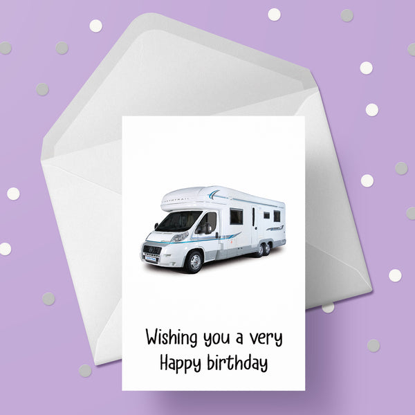 Caravan Motorhome Birthday Card 02