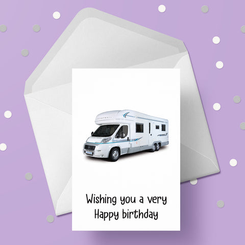 Caravan Motorhome 02 Birthday Card