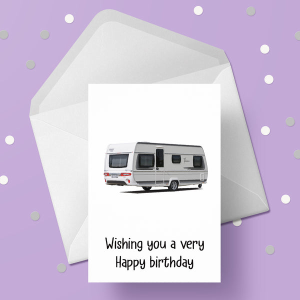 Caravan Motorhome Birthday Card 03
