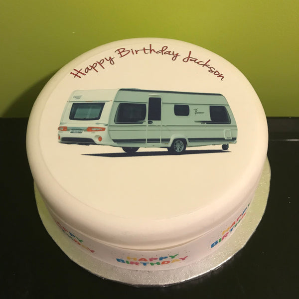 Caravan Motorhome Edible Icing Cake Topper 03