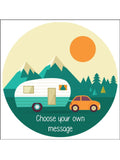 Caravan Motorhome Edible Icing Cake Topper 01
