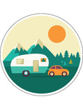 Caravan Motorhome Edible Icing Cake Topper 01