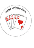 Playing Cards Edible Icing Cake Topper 04