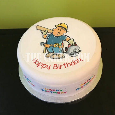 Carpenter Edible Icing Cake Topper or Ribbon