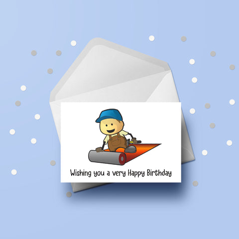 Carpet Fitter Birthday Card