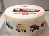 Cars Edible Icing Cake Topper or Ribbon - Lightning McQueen