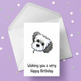 Cavapoo Dog Birthday Card