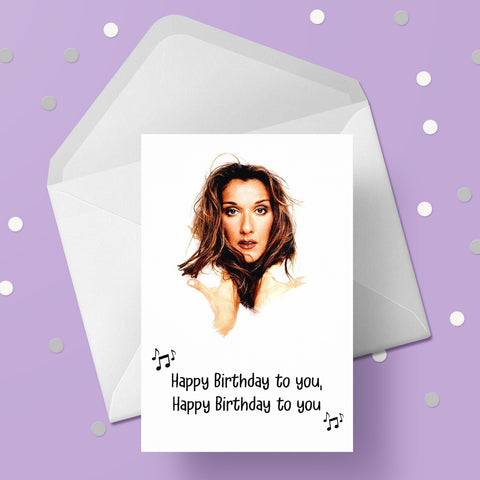Celine Dion 01 Birthday Card