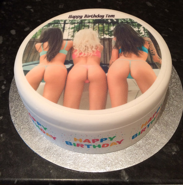 Sexy Girls Bums Edible Icing Cake Topper