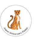 Cheetah 02 Edible Icing Cake Topper or Ribbon
