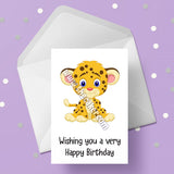Cheetah Birthday Card 03