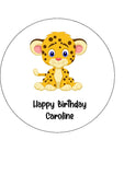 Cheetah Edible Icing Cake Topper 03