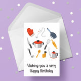 Chef Birthday Card 04 - Cooking Card