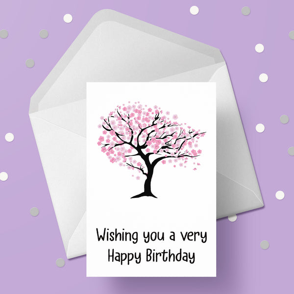 Cherry Blossom Birthday Card 02