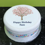 Cherry Blossom Edible Icing Cake Topper 01