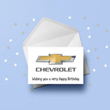 Chevrolet Logo Birthday Card