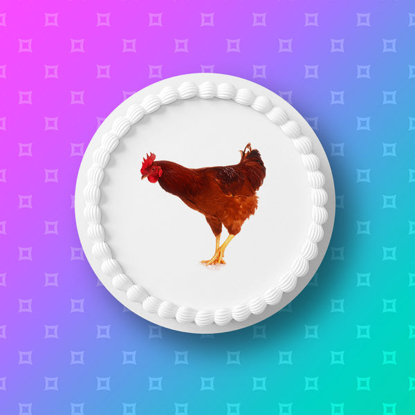 Chicken Edible Icing Cake Topper