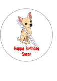 Chihuahua Edible Icing Cake Topper 03