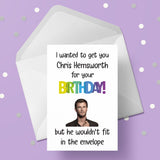 Chris Hemsworth Funny Birthday Card