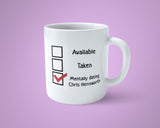 Chris Hemsworth Mug - Funny mentally dating ...