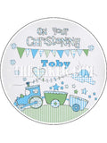 Christening Edible Icing Cake Topper 01