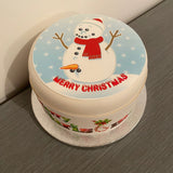 Christmas Cake Topper 30- Funny, Rude, Snowman & Carrot