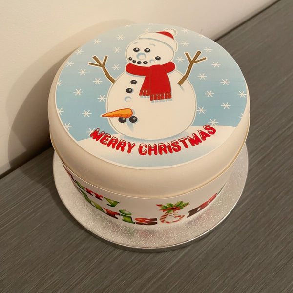 Christmas Cake Topper 30- Funny, Rude, Snowman & Carrot
