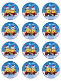 Christmas Minions Edible Icing Cake Topper 01