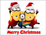 Christmas Minions Edible Icing Cake Topper 02