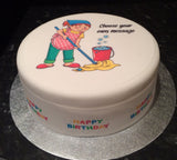 Cleaner 01 Edible Icing Cake Topper or Ribbon (Female)