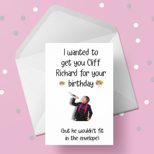 Cliff Richard Funny Birthday Card