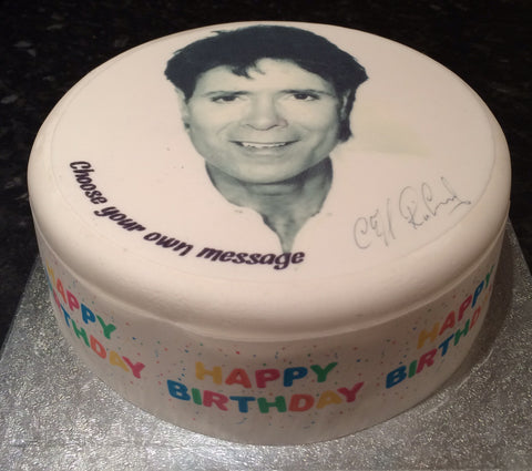 Cliff Richard 02 Edible Icing Cake Topper or Ribbon