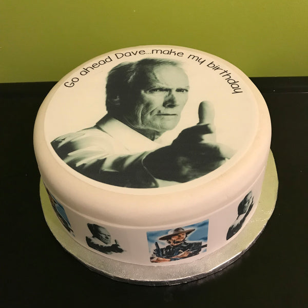 Clint Eastwood 01 Edible Icing Cake Topper