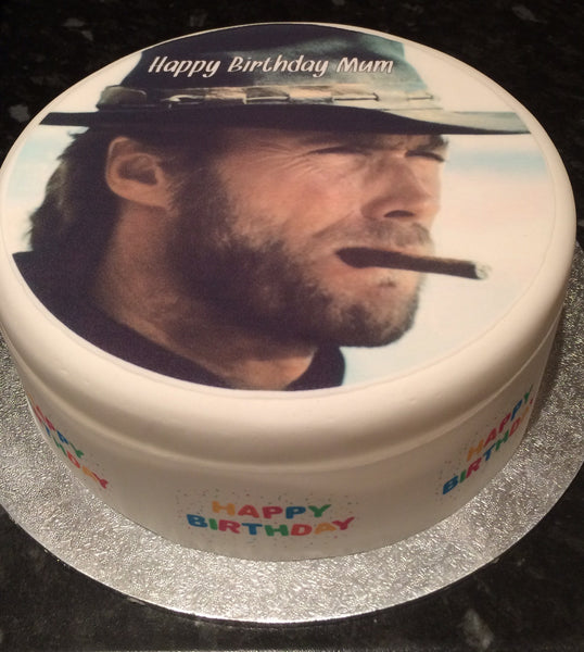 Clint Eastwood 03 Edible Icing Cake Topper - Dirty Harry
