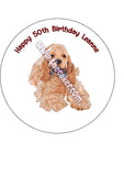 Cocker Spaniel Dog 01 Edible Icing Cake Topper or Ribbon