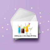 Cocktails Birthday Card 01