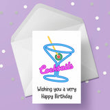 Cocktails Birthday Card 03